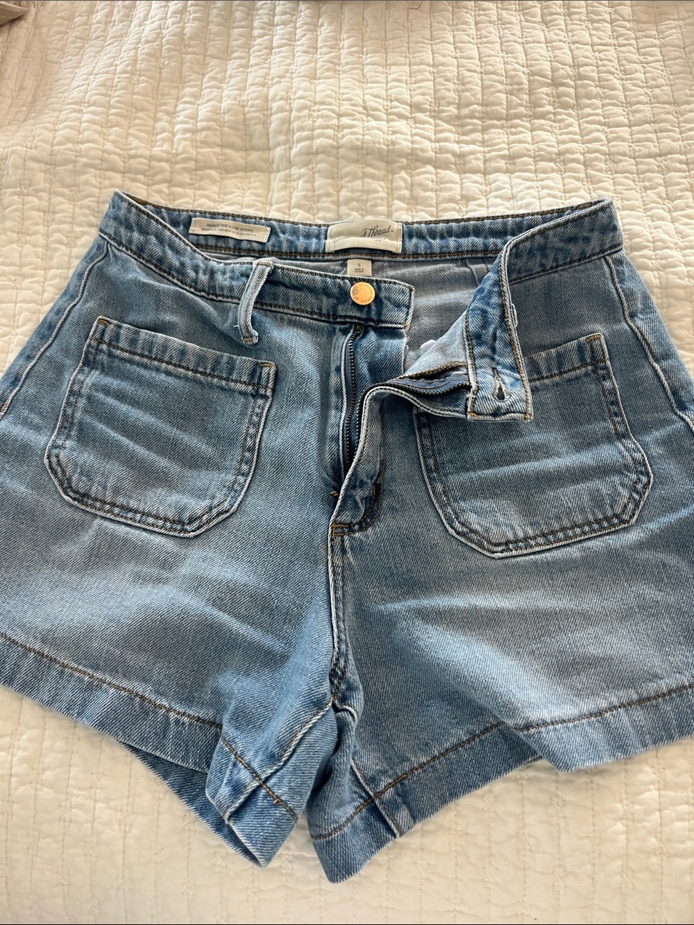 Universal Thread Light Blue High-Rise Denim Shorts